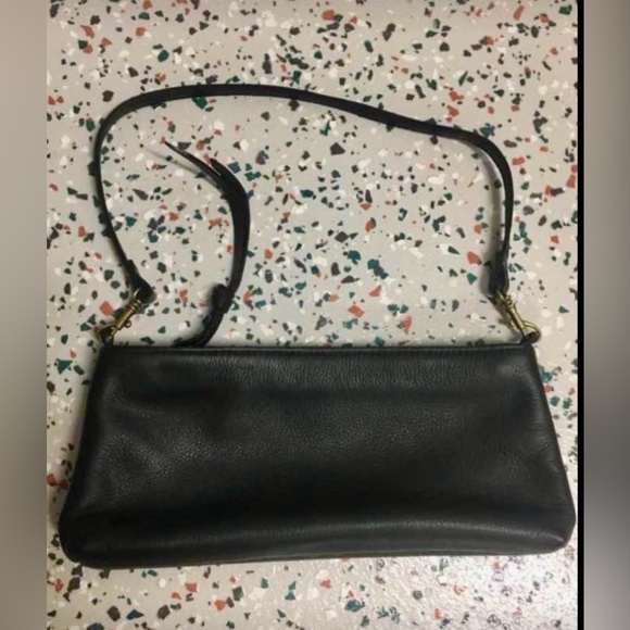 NEW Leather Transformable/Reversible Purse and Handbag/Clutch Set—Black Leather - Picture 5 of 10